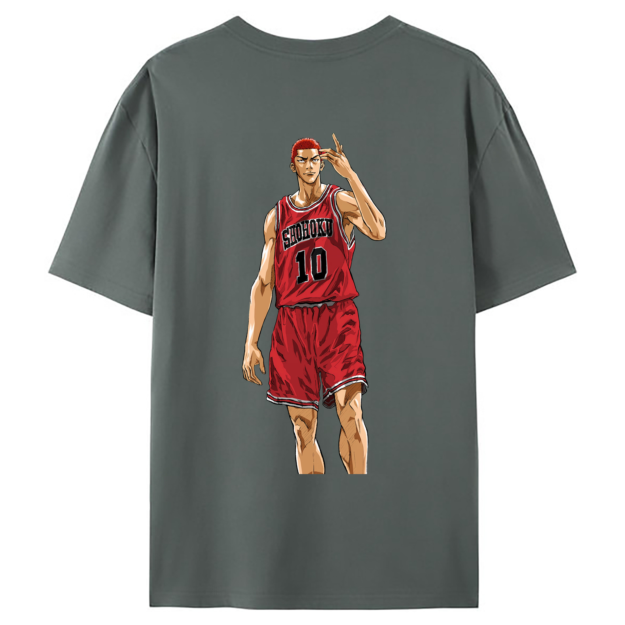 （画像用） SLAM DUNK／スラムダンク 綿100％ メンズ半袖Tシャツ（バックプリント） 通気性